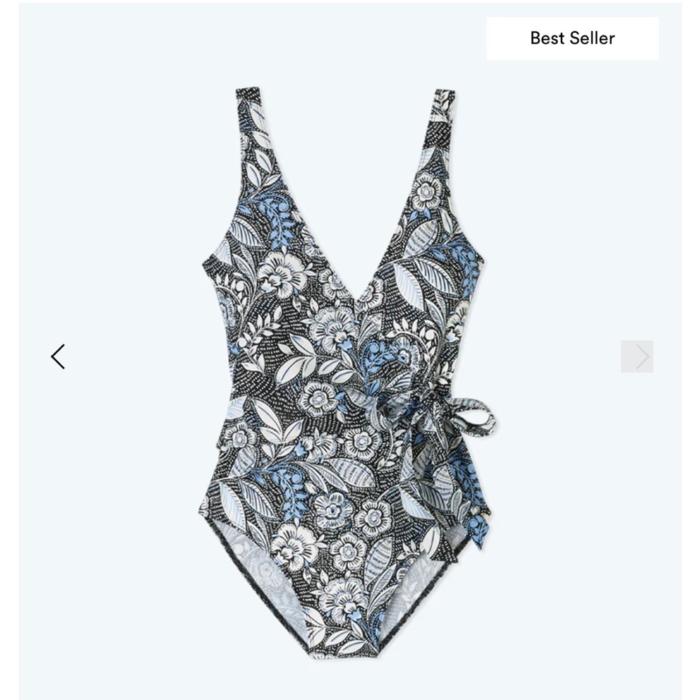 New! Summersalt The Perfect Wrap One-Piece in Island Floral size 10